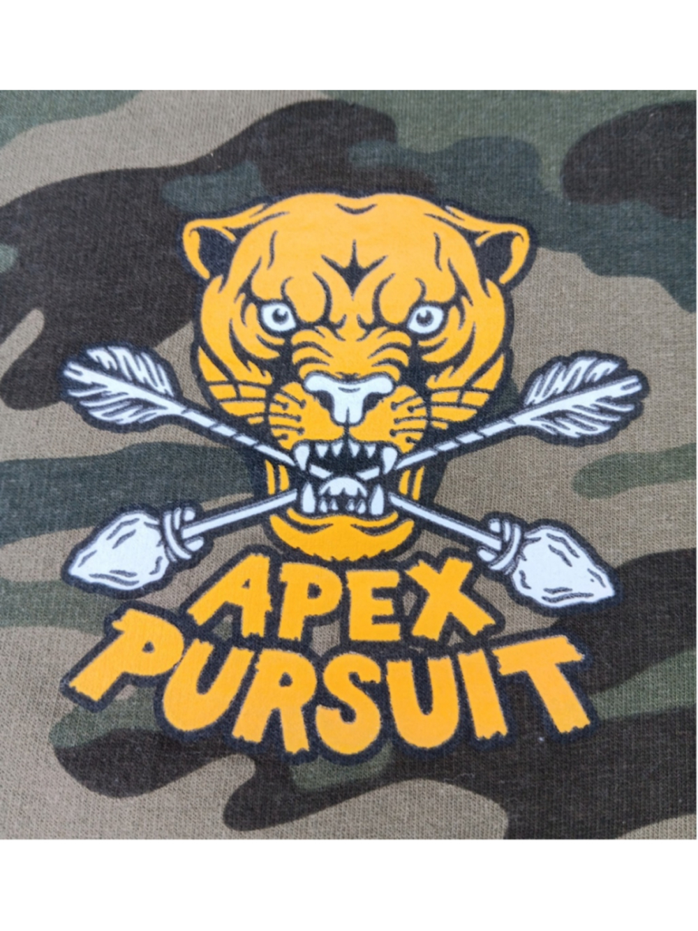 Apex Persuit Archery Adult Large Camo Sweatshirt Tiger Crewneck Bow Hunting - Picture 3 of 9